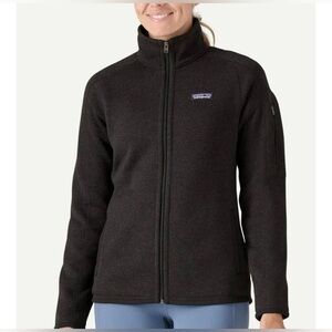 Patagonia Better Sweater Jacket Women’s Size Large Black Knit Fleece Full Zip L